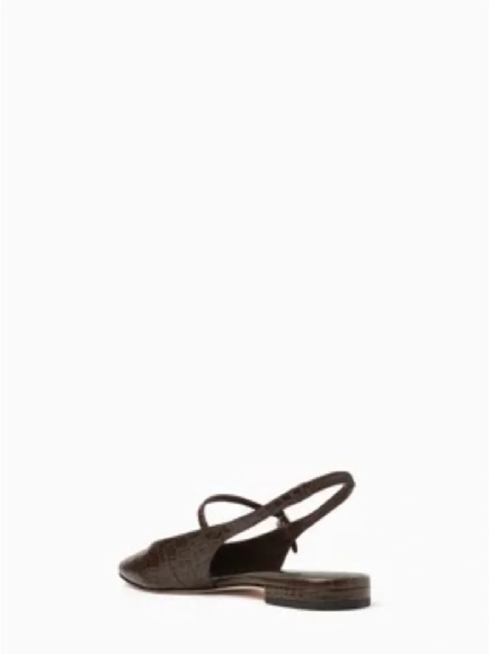 EUC Reformation Claire Slingback Mules in Croc-embossed Leather - Picture 2 of 8